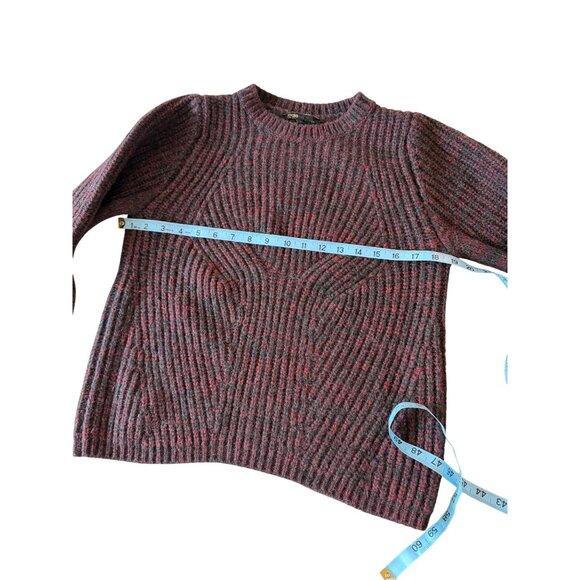 Maje Womens Sweater Size 2 Wine Color Wool Blend Long Sleeve Pullover Casual - Picture 11 of 13
